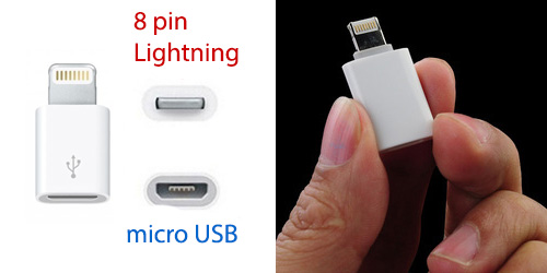 Lightning 8pin  Micro USB  