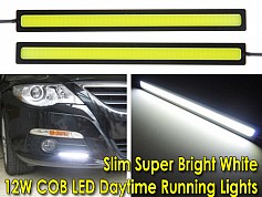    Slim High Power 12W COB LED Daytime Running Lights